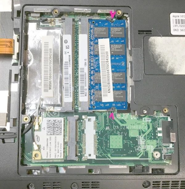 【acer】Aspire1410のメモリ交換