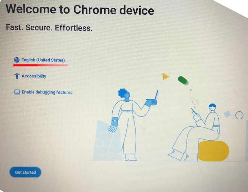 Cloudready言語の変更画面