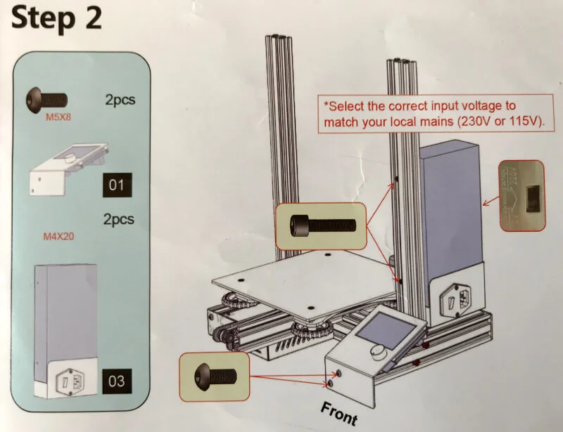 Ender-3xに電源と操作パネルをつける