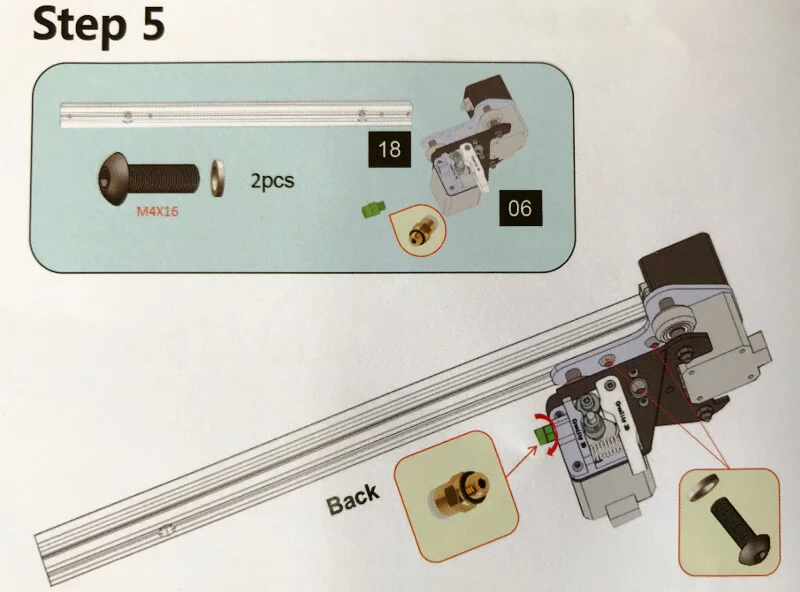 Ender-3xでX軸を移動させる棒を付ける