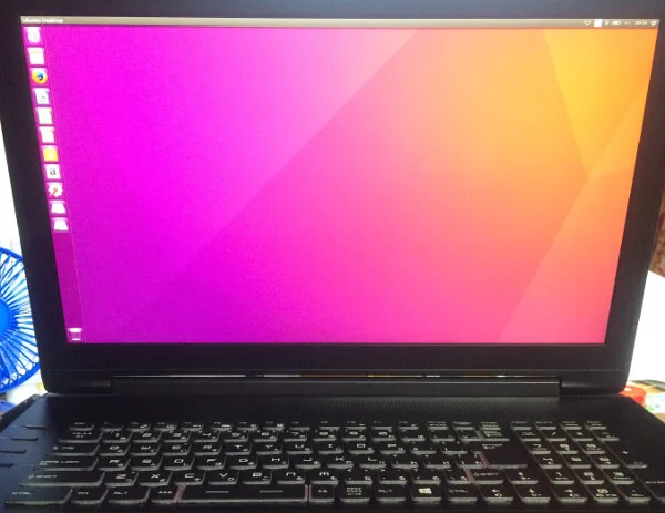 ドスパラののノートパソコンPrimeNote「Galleria QFS980HGS」にUbuntuインストール済み