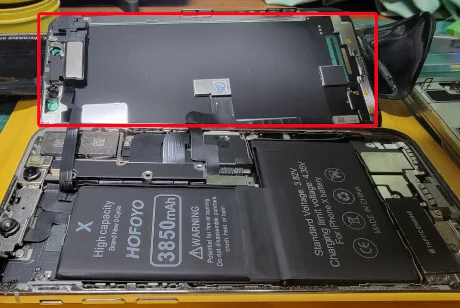 iphone10の液晶パネル交換〜液晶パネル部分