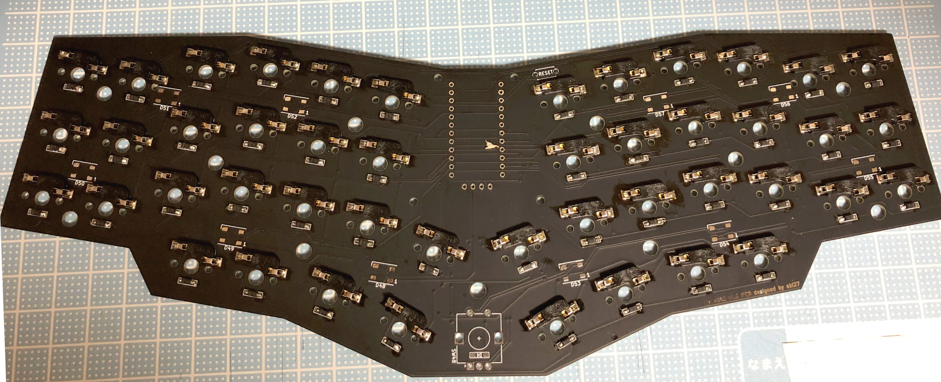 cocot46でMXソケットのはんだ付けしたところ