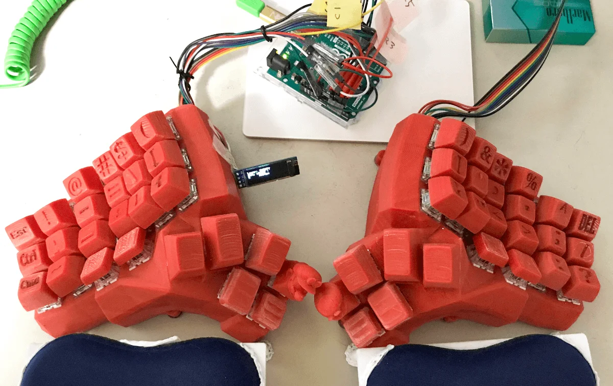 空中配線の自作キーボード2号機完成版