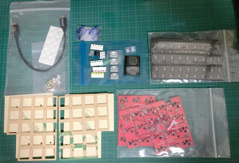 自作キーボードminiaxeキットの中身