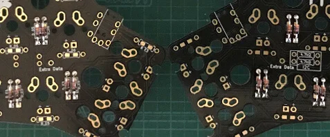 ダイオードのはんだ付け完了（表）