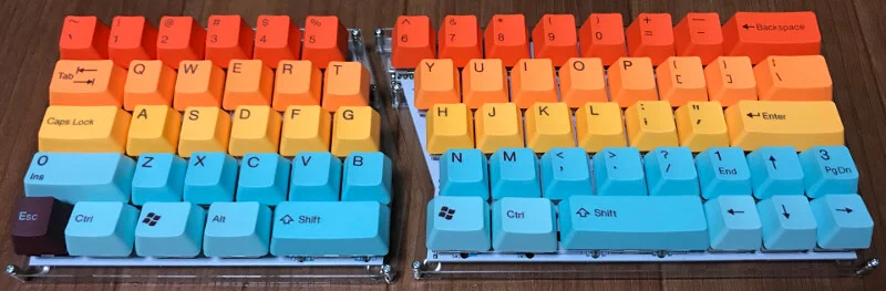 自作キーボード「Mint60」の出来上がり