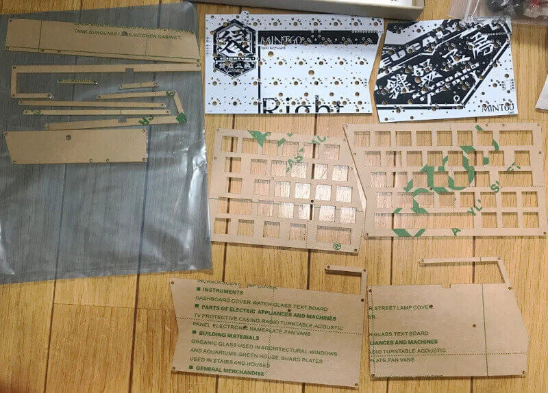 Mint60のPCBとプレート