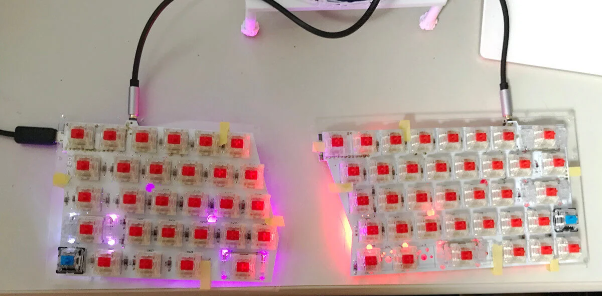 Mint60でキースイッチの動作確認