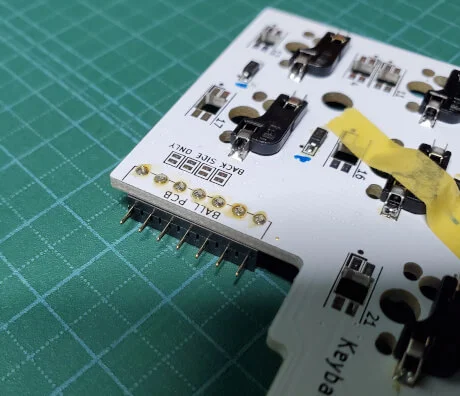 自作キーボード「Keyball61」の組み立て手順〜L字コンスルーのはんだ付け