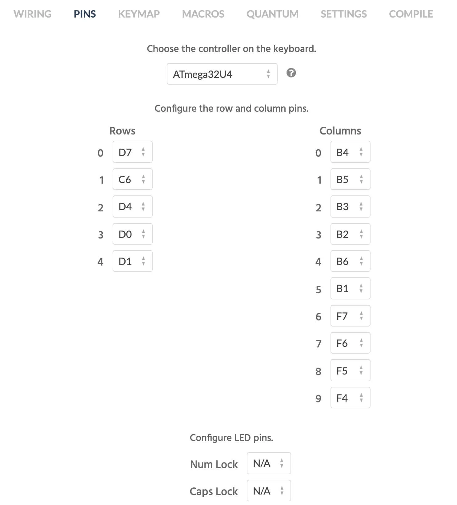 ファームウェアの作成画面2