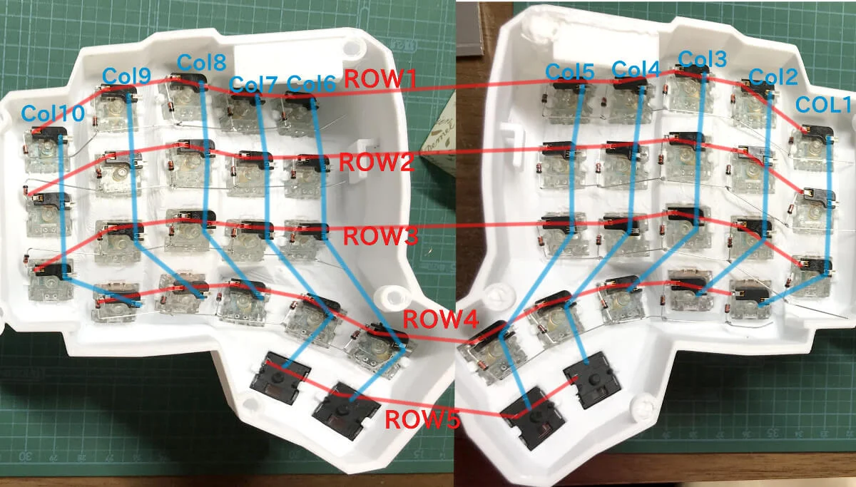 keymatrix（rowとcol）
