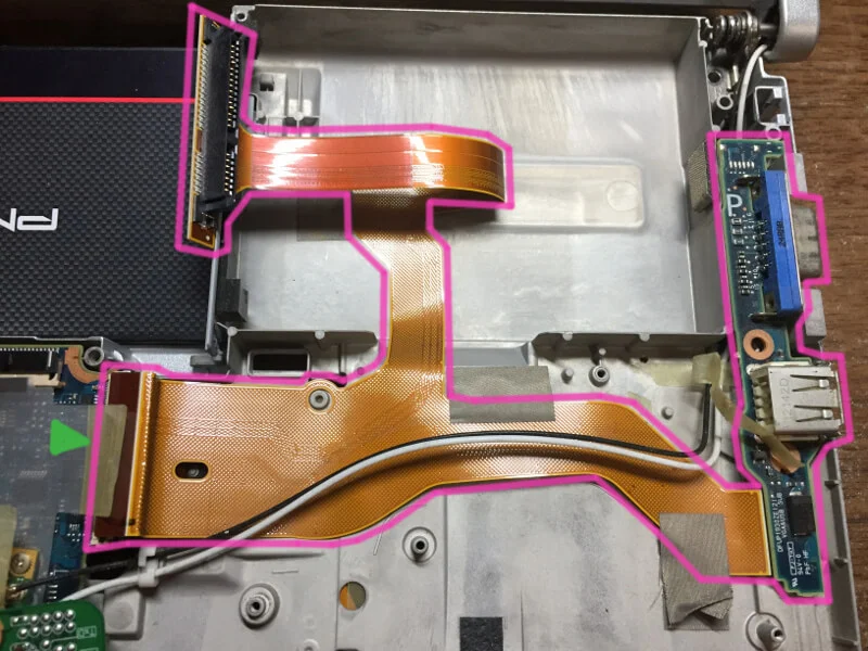 レッツノートCF-S10で通電しなくなった原因のHDDケーブルを交換