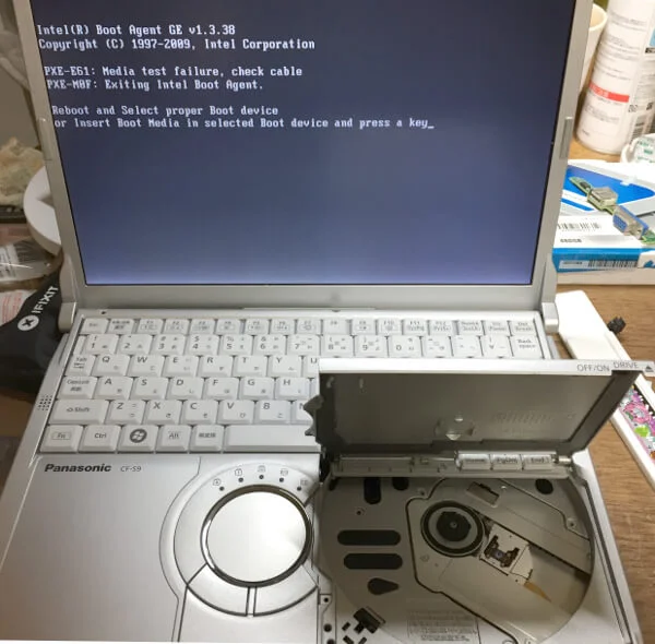 レッツノートCF-S9でニコイチ後にトップカバーを乗せたところ