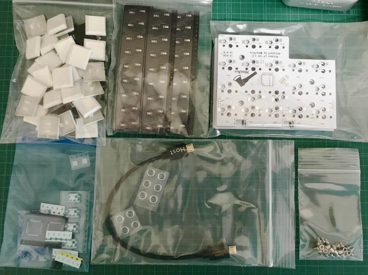 miniaxe（lp）の組み立てキットの中身