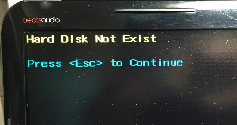 pavillion db6でHDDを認識しないエラー