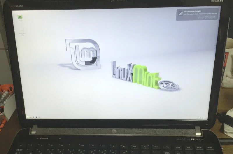 pavillion db6にUSBからLinuxMINTを入れてみる
