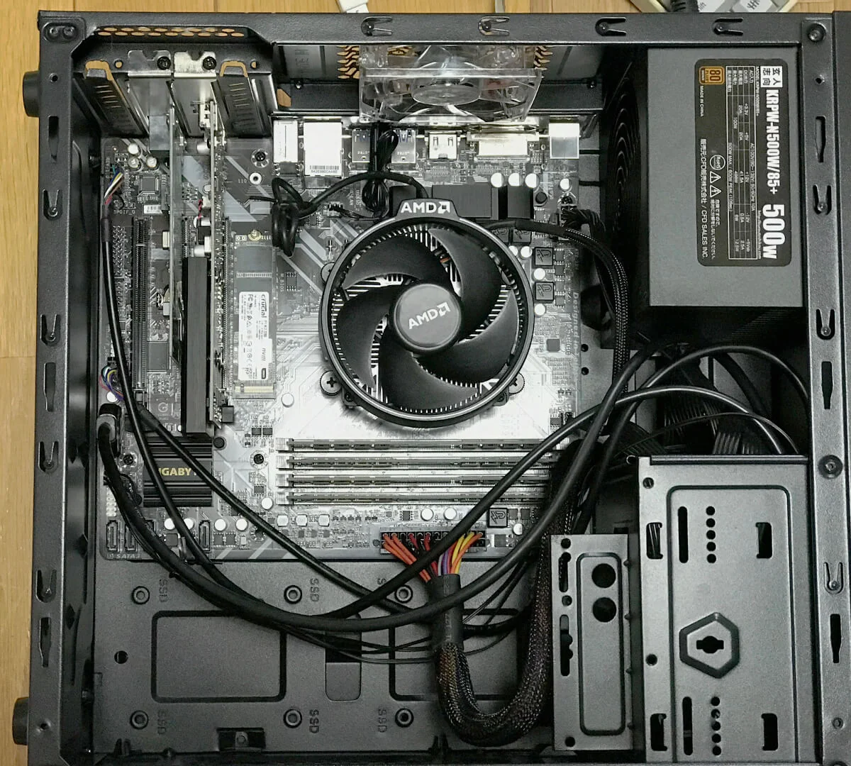 Ryzen7 1700をB450M-DS3Hに載せた自作パソコン