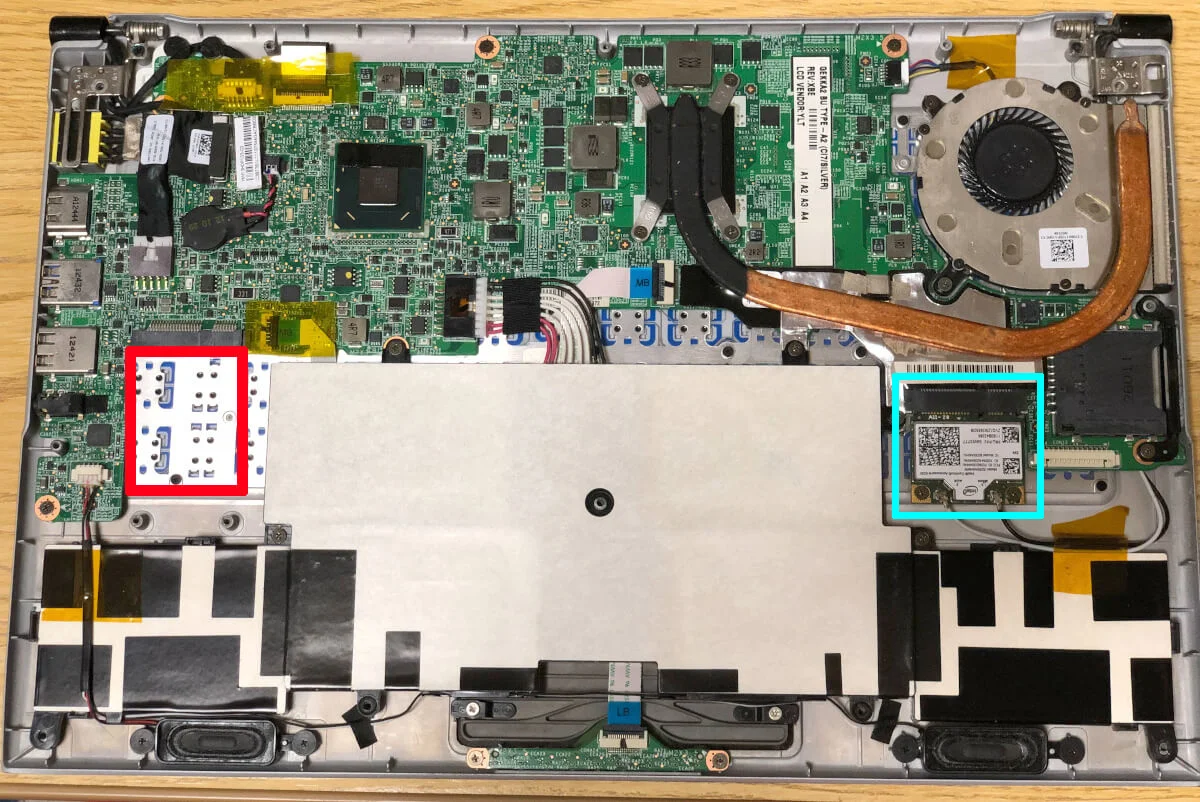 versapro vk19sg-fのフタを開けたところ