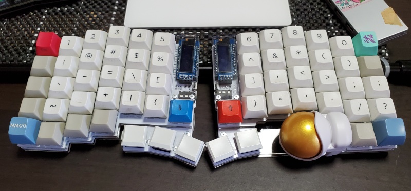 最高品質の keyball cocot46plus 61 組み立て済み 自作キーボード