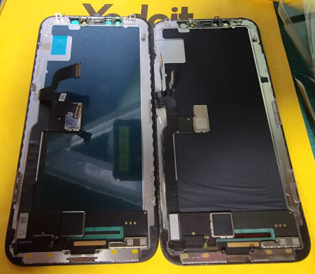 iphone10の液晶パネル交換〜新旧フロントパネル